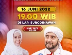 HUT Ke-104, Kota Mojokerto Bersholawat Bersama Habib Syech