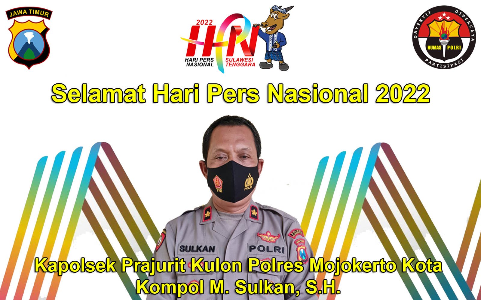 Kapolsek Prajurit Kulon Kompol M. Sulkan, S.H. Mengucapkan Selamat Hari Pers 2022