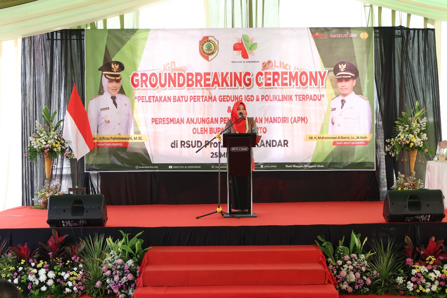 Groundbreaking Ceremony oleh Bupati Mojokerto, Tandai Pembangunan IGD dan Poliklinik Terpadu RSUD dr Soekandar Dimulai