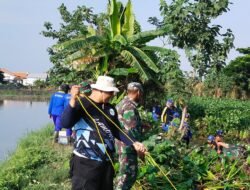 Koramil Deket dan Warga Sasar Eceng Gondok