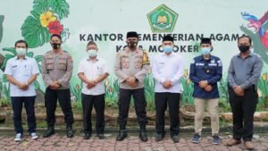 Silaturahmi ke Kemenag, Kapolresta Mojokerto Bahas 9 Instruksi Menteri Agama