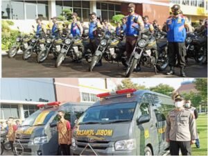 Tunjang Kinerja Babinkantibmas, Kapolda Jatim Berikan 250 Sepeda Motor dan 2 Ambulance