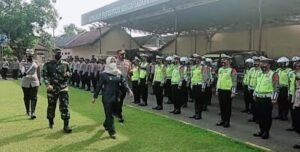 Apel Gelar Pasukan, Kapolresta Mojokerto Jabarkan Tiga Titik Penyekatan