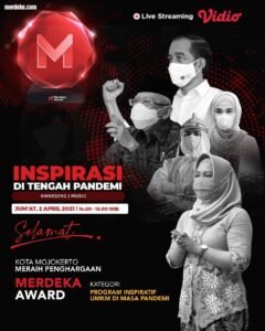 Jadi Inspirasi di Tengah Pandemi,  Kota Mojokerto Raih Penghargaan Merdeka Award