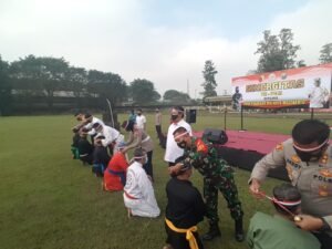 Antisipasi Terorisme di Mojokerto, TNI-POLRI dan IPSI Latihan Pencak Silat Bersama