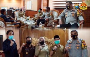Kapolresta Mojokerto Silaturahmi di Kantor Forkopimda