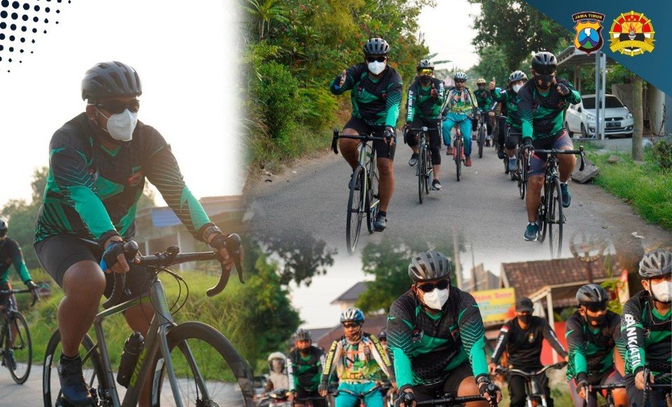 Jelang Pindah Tugas, Kapolresta Mojokerto Dapatkan Penghormatan dari Komunitas Gowes