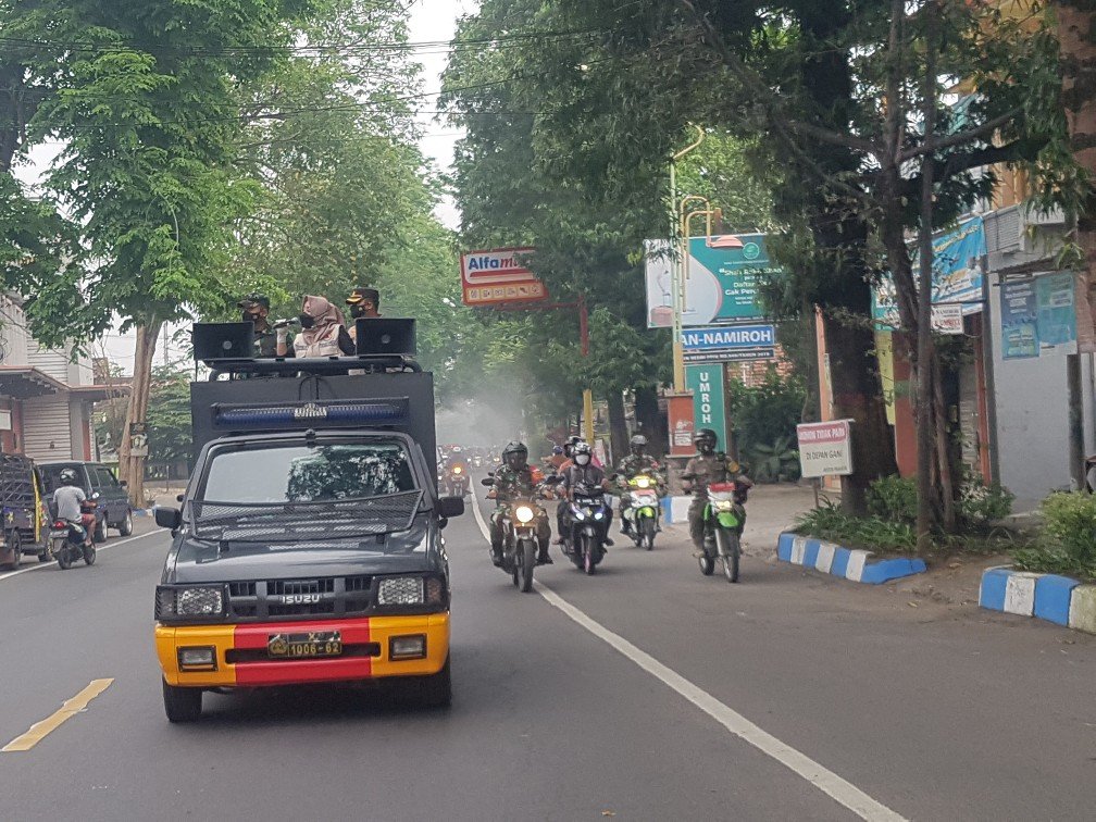 Setelah Apel Gelar Pasukan, Forkopimda Kabupaten Mojokerto Sosialisasikan PPKM Darurat