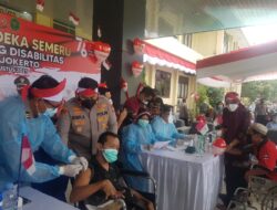 Polres Mojokerto Gelar Vaksinasi Merdeka Semeru untuk Penyandang Disabilitas