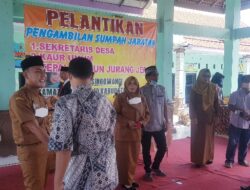 Pemdes Singowangi Gelar Pelantikan Sekdes, Kaur Umum dan Kepala Dusun Jurang Jeru