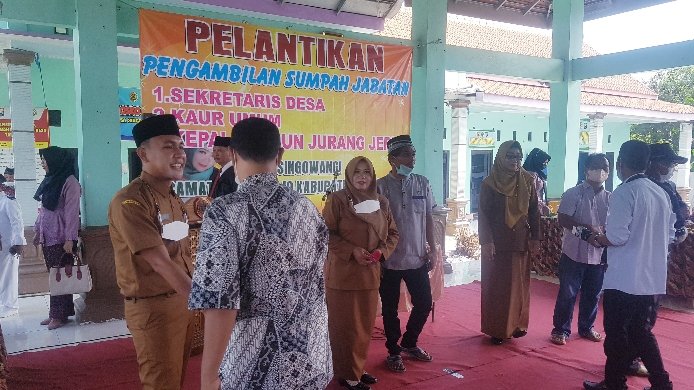 Pemdes Singowangi Gelar Pelantikan Sekdes, Kaur Umum dan Kepala Dusun Jurang Jeru