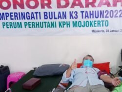 Tumbuhkan Rasa Kemanusiaan, Perhutani Mojokerto Gelar Donor Darah