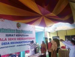 Kades Kesimantengah Lantik Kasi Kesejahteraan Kesimantengah