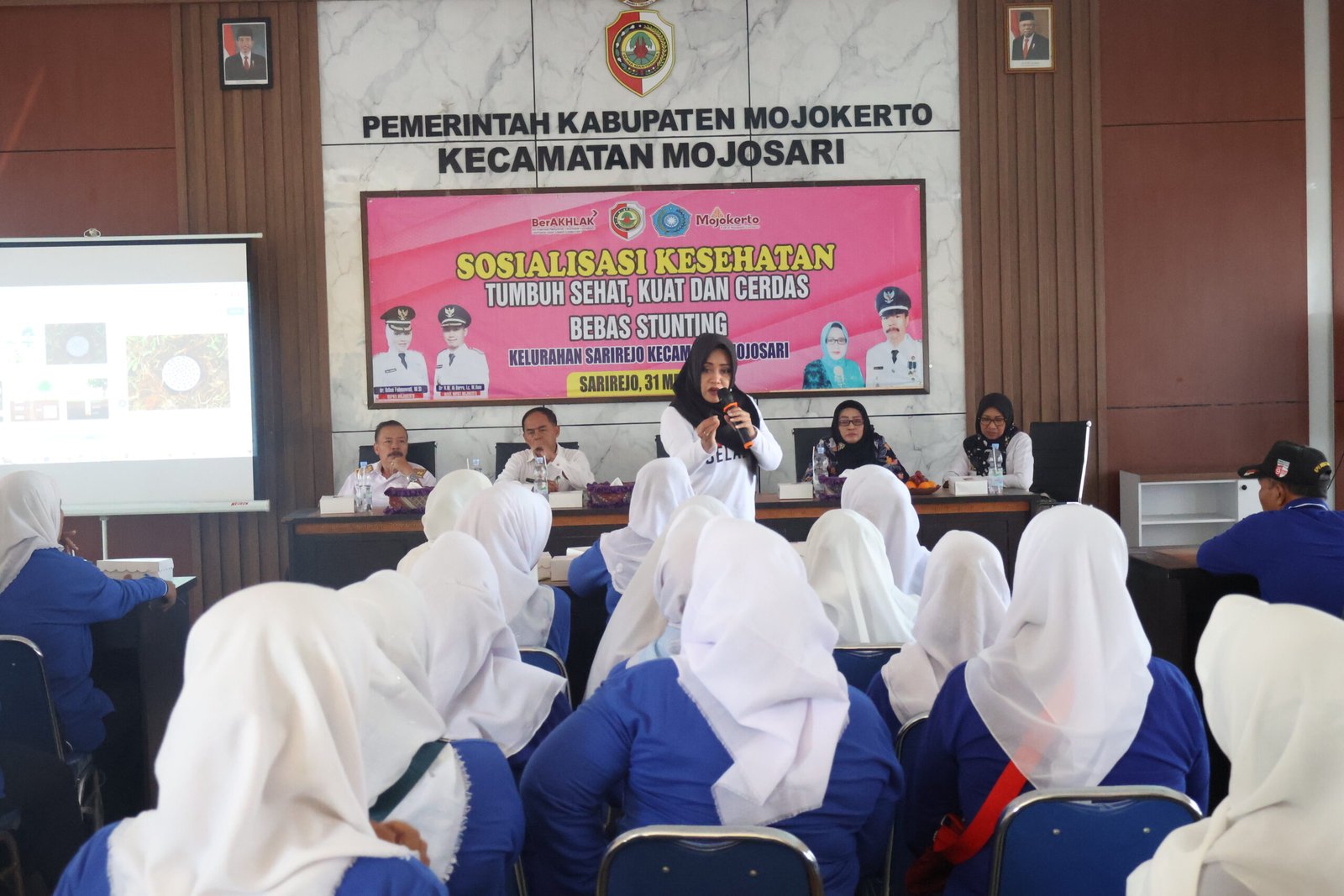 Wujudkan Kelurahan Sarirejo Bebas Stunting, Bupati Ikfina Sosialisasi Kesehatan