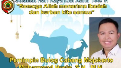 Pimpinan Bulog Cabang Mojokerto Muhammad Husin, S.H., M.H. Mengucapkan Selamat Hari Raya Idul Adha 1447 H