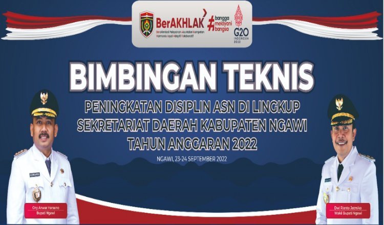 Bimtek Peningkatan Disiplin ASN di Lingkup Setda Ngawi Diharapkan Terus Dilakukan