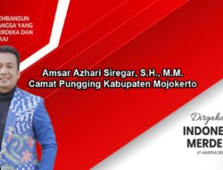 Camat Pungging Kabupaten Mojokerto Mengucapkan Dirgahayu RI Ke-79 Tahun