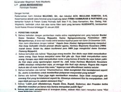 Klarifikasi/Hak Jawab dan Koreksi Firma Hammurabi & Partners Selaku Kuasa Hukum Kades Ngingasrembyong