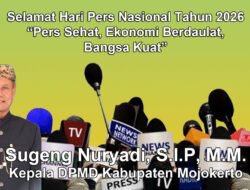 Kepala DPMD Kabupaten Mojokerto Mengucapkan Selamat Hari Pers Nasional 2026