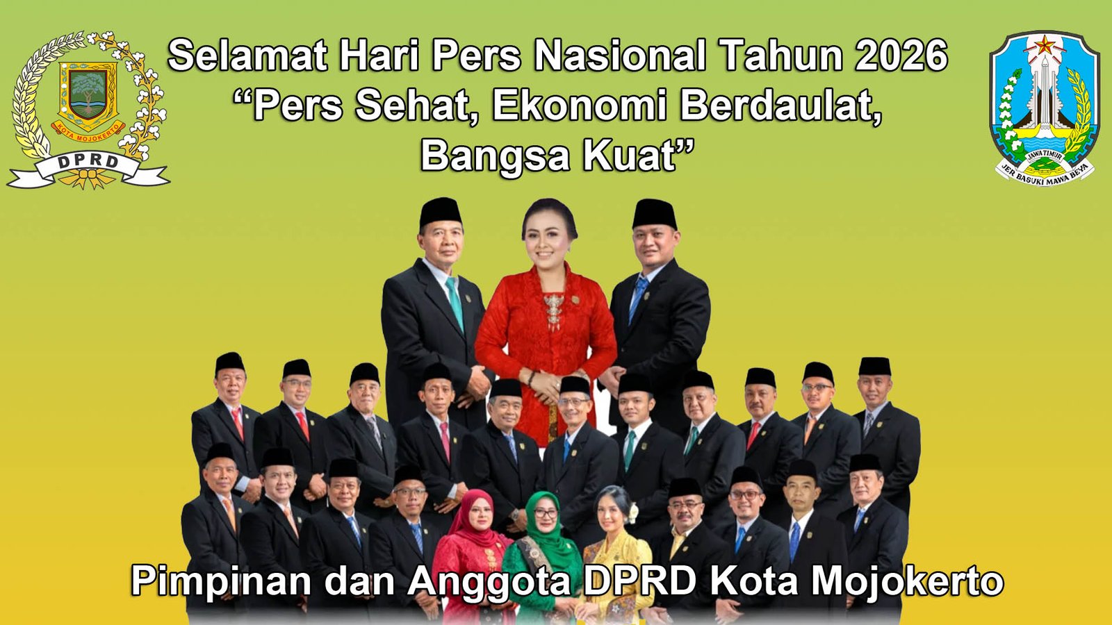 Pimpinan dan Anggota DPRD Kota Mojokerto Mengucapkan Selamat Hari Pers Nasional 2026