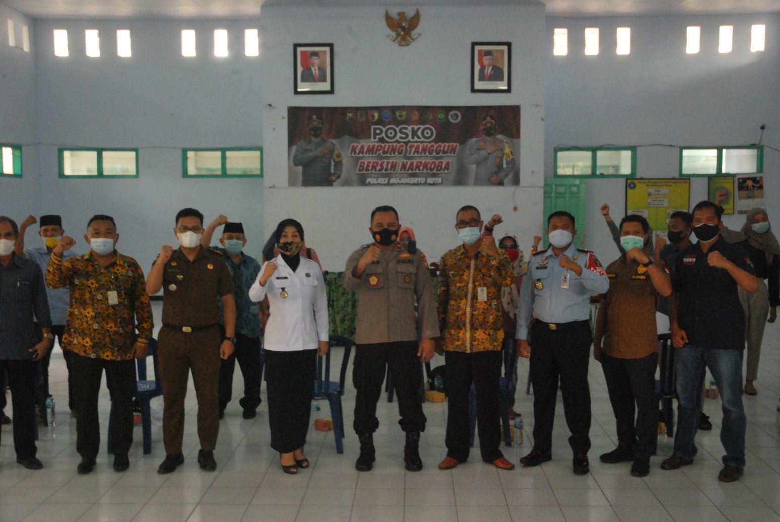 Polresta Mojokerto Launching Posko Kampung Tangguh Semeru Bersih Narkoba