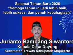 Kepala Desa Duyung, Trawas, Mojokerto Mengucapkan Selamat Tahun Baru 2026