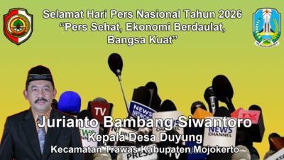 Kepala Desa Duyung, Trawas, Mojokerto Mengucapkan Selamat Hari Pers Nasional 2026