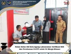 Rutan Kelas IIB Kota Agung Laksanakan Verifikasi NIK dan Perekaman E-KTP untuk 54 Warga Binaan