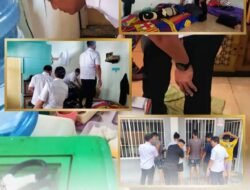 Pastikan Hunian Aman, Jajaran Pengamanan Rutan Kelas I Bandar Lampung Razia dan Periksa Teralis Kamar