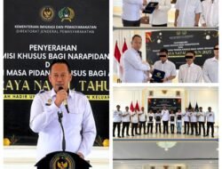 Natal Penuh Harapan, Karutan Kelas I Bandar Lampung Serahkan Remisi Khusus dan Pengurangan Masa Tahanan bagi Warga Binaan