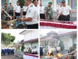 Bersinergi dengan TNI-Polri, Lapas Kelas IIB Kotaagung Musnahkan Barang Sitaan Hasil Razia Periode 2025