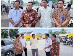 Polres Lampung Utara Bersama Dinas Perdagangan Lakukan Pemantauan SPBU Pasca Penyesuaian Harga Pertamax