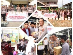 Wujud Kepedulian Sosial Polri, Bantuan Diserahkan Langsung oleh Kapolres Lampung Utara kepada Anak-Anak dan Pengurus Al Maskanan