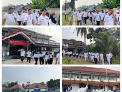 BINJAS Lapas Kelas IIB KotaAgung Pererat Kekompakan Pegawai dan Peserta Magang melalui Jalan Santai