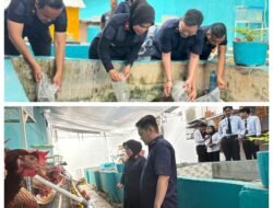 Dukung Kemandirian Warga Binaan, Kalapas Kelas I Bandar Lampung Tebar 1.000 Bibit Lele dan Panen Telur Ayam