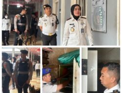 Perkuat Deteksi Dini, Kalapas Bandar Lampung Pimpin Penyisiran Blok Hunian Bersama Tim K9 Polda Lampung