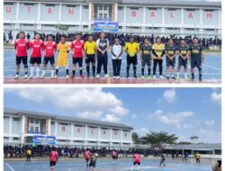 Pererat Sinergi dan Soliditas, Petugas Lapas Kelas I Bandar Lampung Gelar Futsal Persahabatan Bersama Rutan Bandar Lampung