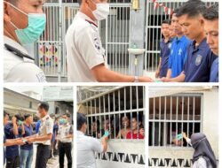 Antisipasi Abu Vulkanik Gunung Anak Krakatau, Rutan Kotaagung Kelas IIB Bagikan Masker dan Bersihkan Lingkungan