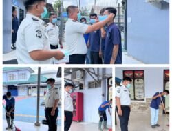 Antisipasi Dampak Erupsi Anak Gunung Krakatau, Rutan Kelas IIB Menggala Bersihkan Lingkungan dan Bagikan Masker Warga Binaan