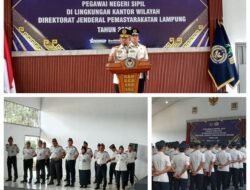 100 Persen Jadi PNS, Kanwil Ditjenpas Lampung Ingatkan ASN Baru Jaga Amanah dan Integritas