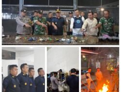 Gandeng Polsek, Koramil dan BNNK, Lapas Narkotika Langkat Gelar Razia Gabungan Blok Hunian