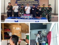 Antisipasi Peredaran Handphone dan Narkoba, Lapas Kelas IIB Gunung Sugih Gelar Razia Gabungan dan Tes Urine Bersama TNI-Polri