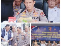 14 Hari Operasi Antik Krakatau, Polda Lampung Amankan 530 Tersangka dan Sita 85,9 Kg Sabu