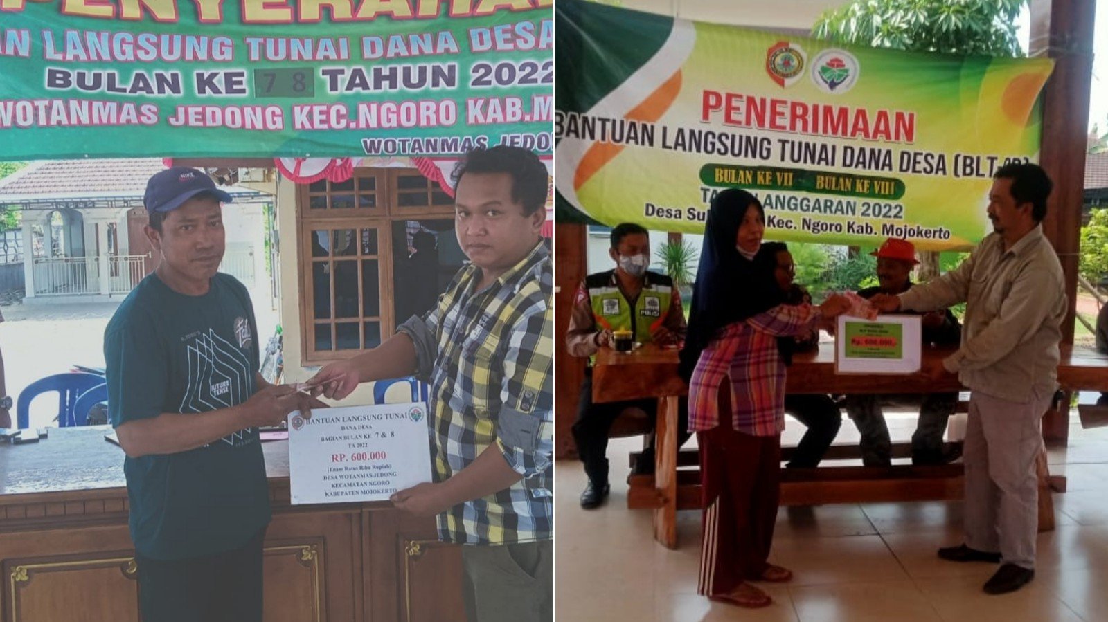 Desa Sukoanyar dan Desa Wotanmas Jedong Bagikan BLT