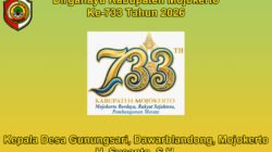 Kepala Desa Gunungsari, Dawarblandong, Mojokerto Mengucapkan Dirgahayu Kabupaten Mojokerto ke-733 Tahun 2026