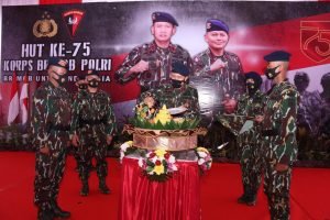 Kapolda Sumsel Mengikuti Upacara Virtual Korps Brimob Polri Ke 75