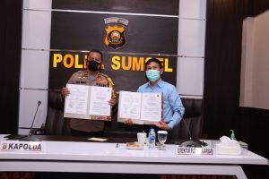 Kapolda Sumsel MOU dengan PT Bukit Pembangkit Innovative Lahat