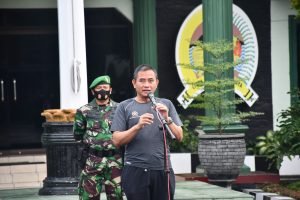 Danrem Pimpin Olahraga Prajuritnya Untuk Tingkatkan Imun