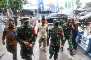 Danrem 082/CPYJ Sidak Penegakan Disiplin Protokol Kesehatan di Wilayah Lamongan