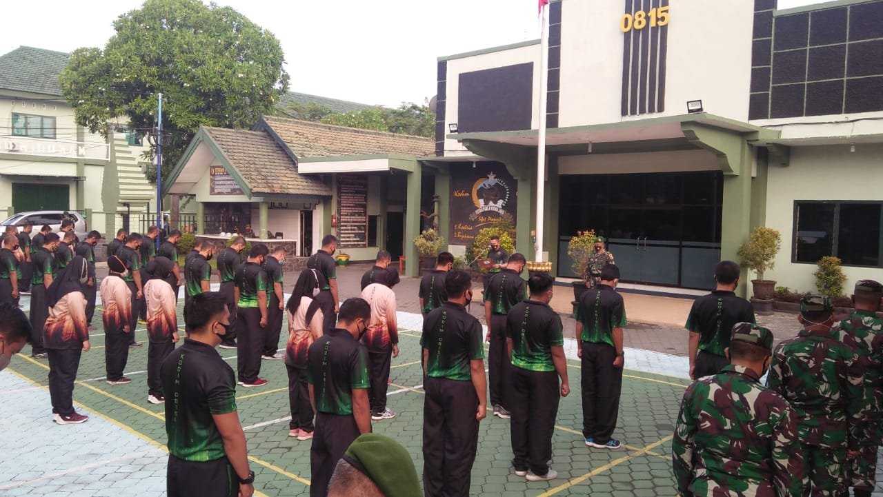 Begini Cara Prajurit Kodim 0815/Mojokerto Tingkatkan Imunitas Tubuh